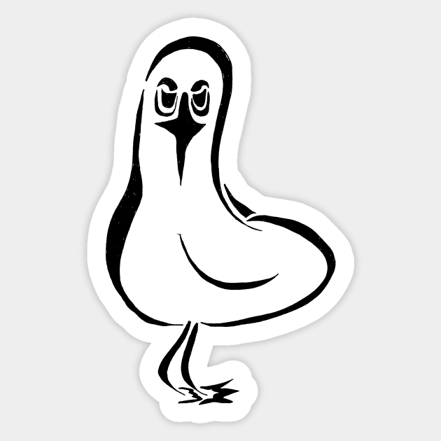Sassy Seagull Sketch with Attitude Sticker by esslev